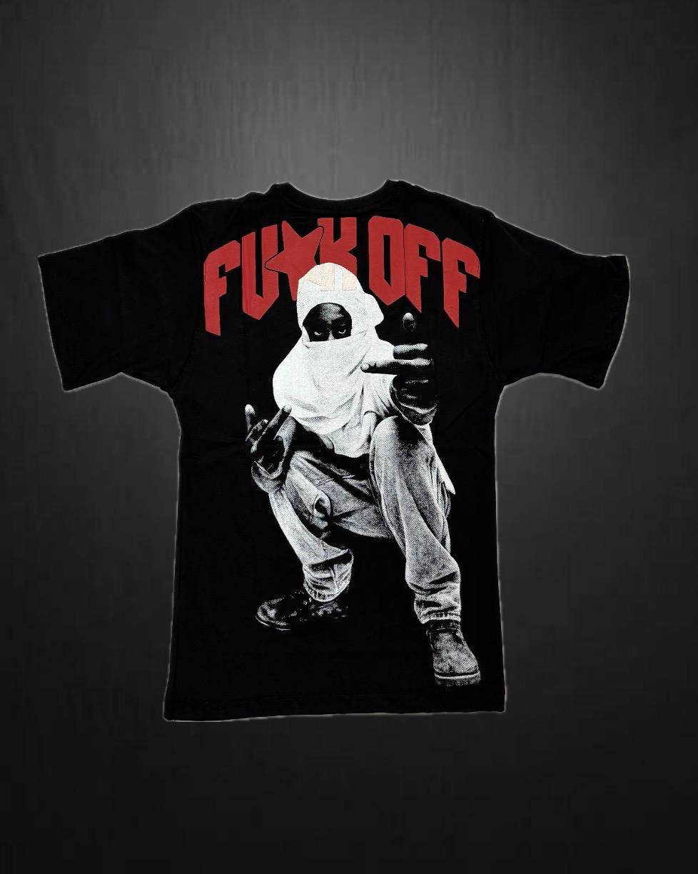 Men’s Premium Black Graphic Tee – “Bold Rebel” Streetwear Oversized T-Shirt
